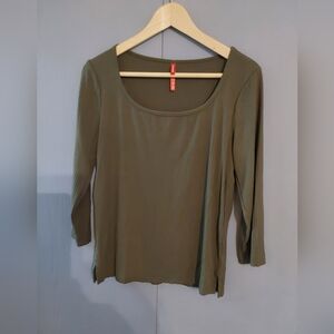 SPANX Olive Long Sleeve Ribbed Women's Top